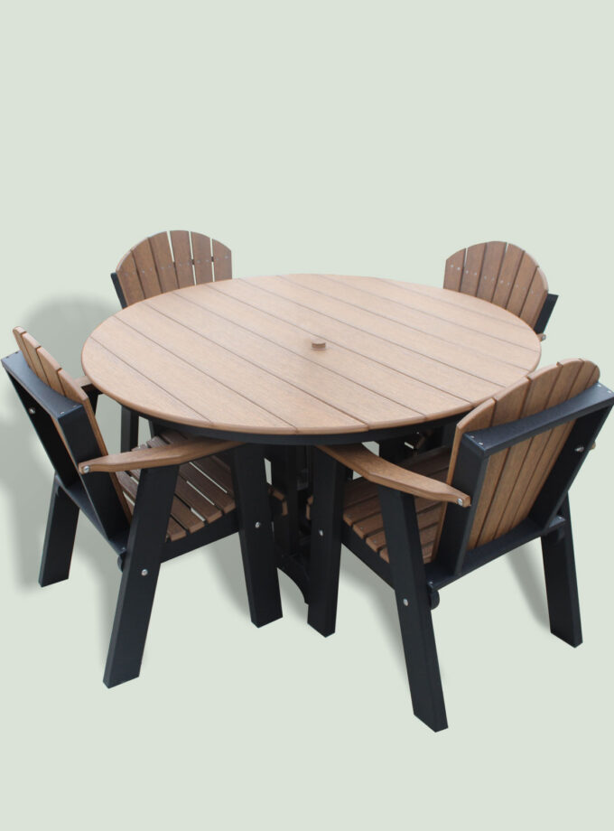 48" Round Dining Height Table with 4 Balcony Chairs